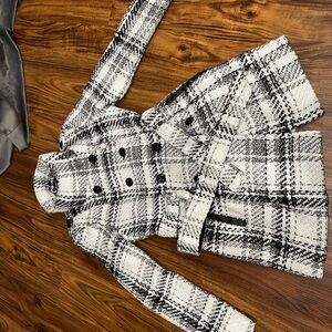 Black and White Pea Coat